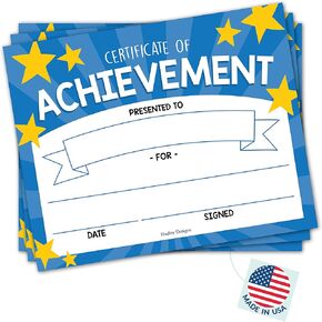 25 Gold Star Preschool Diploma Kindergarten Certificates for Kids - Kindergarten Diploma Certificate Paper for Printing, Graduation Certificates of Achievement Award Certificates for Students