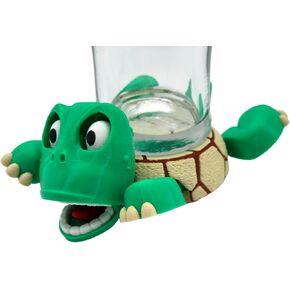 Turtle Coaster with Funny Expression when you put a Glass on His Back - Fully Colored - Gag Gift for a Turtle or Tortoise Lover (Green with Brown Shell) in Kuwait