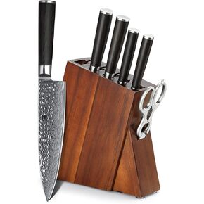 XINZUO Kitchen Knife Set of 5 Piece,67 Layers Hammered Damascus Blade,Japanese-Style Chef Knife Set,Professional Knife Sets for Chefs with Pakkawood Handle,Razor Sharp,Gift Box - He Series