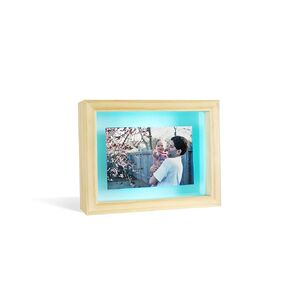 Friendship Lamp® Knotty Pine Wood Picture Frame Handmade in USA - Wi-Fi Touch Lamp LED Light for Long-Distance, Connection, Relationship, Friendship, Gift, Over 200 Colors, App Setup - Set of 2