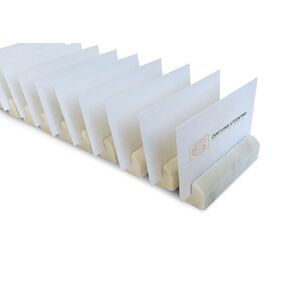 Elegant White Carrara Marble Place Card Holders - Perfect for Weddings, Table Numbers, Photos, Recipes, and Name Cards - Versatile Wedding Sign and Card Holders - Set of 10