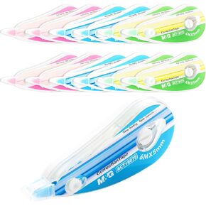 M&G 12 pack Correction Tape，19.7 feet correction tape, Easy to Use Applicator for Instant Corrections, Study Supplies and Office Products