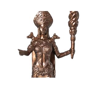 Hecate Statue 6" inch Handcrafted Resin Ornate Hecate Figure For Hecate Altar Triple Moon Goddess Gothic Mother of Witches Hekate Wiccan Pagan Witch with Dogs Snake Keys and Torch Goth Gift (Black)