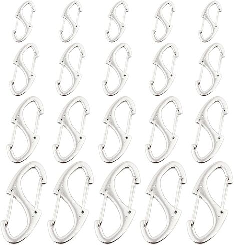 Zipper Clips Anti Theft, 20 Pcs Zipper Pull Locks for Backpacks, Double-Sided Spring S Carabiner Clasps Theft Deterrent for Luggage Suitcase Handbags Keys Purse(Triangle Black) in Saudi Arabia