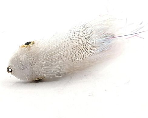 Set of 3 articulated streamers for fly fishing. bass, trout and all freshwater fish species 4'' long combination (many colors available) (White) in Kuwait