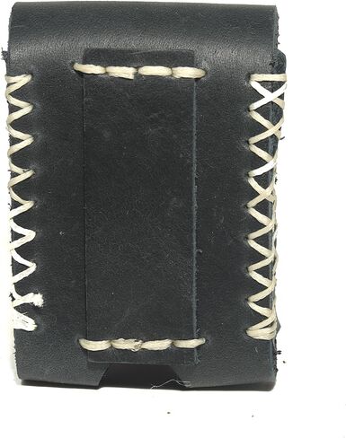 Handmade Leather Lighter Case for Men with Belt Clip | Heavy Duty Saddle-Stitched for Zippo Cover | Navy Blue Genuine Cowhide Holder (Fits 2.3" Lighters) in Saudi Arabia