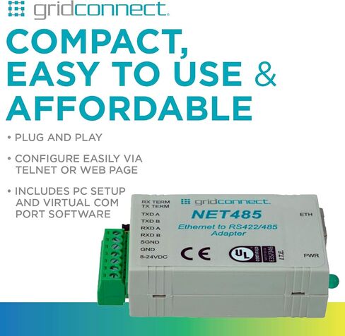 GRIDCONNECT محول الشبكة GC-NET485-MBModbus RS485 in Kuwait