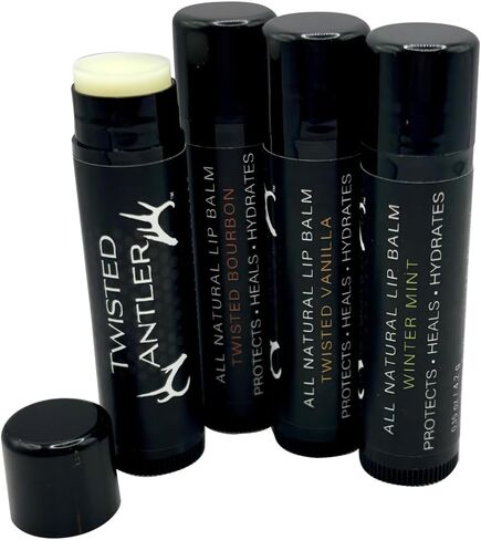 Men's Lip Balms, Men's Lip Care, Lip Balm 4-Pack, All Natural Shea Butter Lip Balm, Moisturizing Lip Care in Saudi Arabia