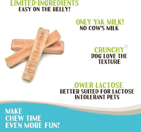 Raw Paws Himalayan Yak Chews for Dogs, Medium Chews (4 Count) - Himalayan Cheese for Medium Dogs - Yak Bones for Dogs - Yak Milk Bones for Dogs - Dog Cheese Chews Himalayan - Yak Chews for Medium Dogs in Kuwait