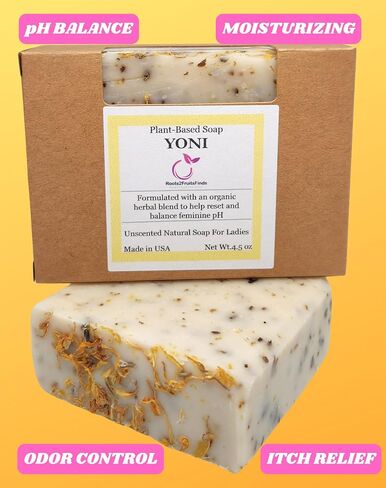 YONI SOAP - Fragrance Free Yoni Bar Soap, Postpartum Care Soap, Womens pH Balance Plant-Based Cold Processed Soap With Apple Cider Vinegar & Shea Butter for Freshness & Hydration, Odor Control in Saudi Arabia