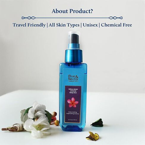 Blue Nectar Niraa Madurai Sandalwood Body Mist for Long Lasting Freshness and Aromatic Body Fragrance(3.4 Fl Oz) in Kuwait