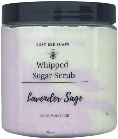 Whipped Goat's Milk Sugar Scrub, Creamy Lather, Moisturizing Formula (9 oz, Lavender Sage) in Saudi Arabia
