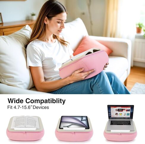 elitehood Book Stand, Comfortable Book Stand with Pillow Pad for Hand Free Reading in Bed, Bed Book Lap Holder - Minimize Neck Strain & Perfect Idea for Book Lovers in Dorm Room or Anywhere in Saudi Arabia