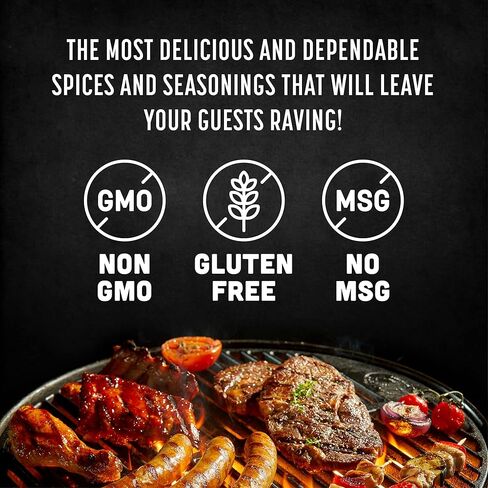 Spice Rack Co. BBQ Sips and Rubs - مجموعات التدخين والشواء ومجموعات التوابل ، وملحقات الشواء وملحقات المدخن ، وهدايا أعياد الميلاد له ، هدايا عيد ميلاد رجال للرجال (5 عبوات) in Saudi Arabia
