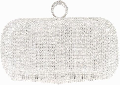 Silver Sparkling 3-in-1 Handbag with Tassels Evening Bag for Women Formal Clutch Purses for Women Durable Fashionista Women's Evening HandBags 7.7'x5.3'x2.4' Perfect for Bridal Wedding Party (silver) in Saudi Arabia