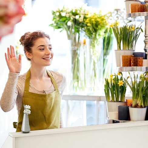 TEENKON Reception Desk with Counter, Modern Front Desk with Lockable Drawers, White Retail Counter for Checkout Salon, Lobby, Store, Small Wood Cashier Table with Grommet (White, 39X15X36 inches) in Kuwait