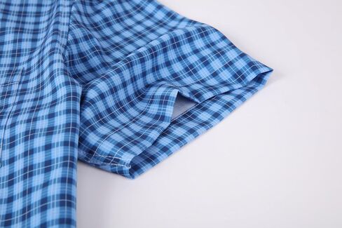Alex Vando Mens Button Down Shirts Wrinkle Free 4-Way Stretch Short Sleeve Business Casual Shirt in Saudi Arabia