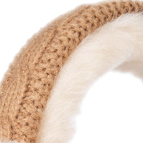 Harssidanzar Women's Winter Sheepskin Earmuffs - Foldable Outdoor Earwarmer HL303US in Saudi Arabia