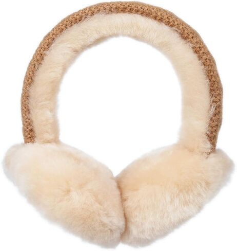 Harssidanzar Women's Winter Sheepskin Earmuffs - Foldable Outdoor Earwarmer HL303US in Saudi Arabia