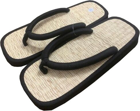 الخيزران اليابان عالية الأحذية التقليدية للرجال نساء البيت tatami slippers القش flip flops صنفرة الخوص الصيف ، النعال التاتامي الفيتنامية المصنوعة يدويا (46/47) in Kuwait