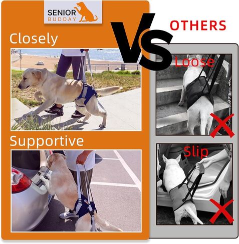 Dog Lift Harness for Large Dogs,Dog Sling for Back Legs,with Handle,Rear Leg Support/Walk/Up Stairs/Dogs Joint Injuries/Arthritis in Saudi Arabia