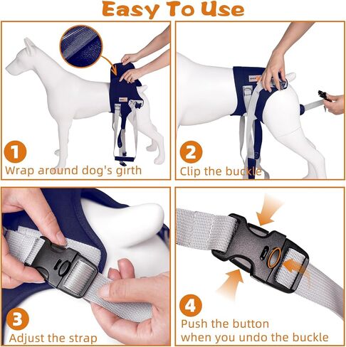 Dog Lift Harness for Large Dogs,Dog Sling for Back Legs,with Handle,Rear Leg Support/Walk/Up Stairs/Dogs Joint Injuries/Arthritis in Saudi Arabia