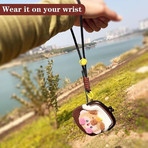 Handmade Cute Bear Ladies Coin Purse Wrist Wallet Mini Kiss Lock Coin Pouch Ideal Portable Coin Purse For Men And Women (bear bag) in Saudi Arabia