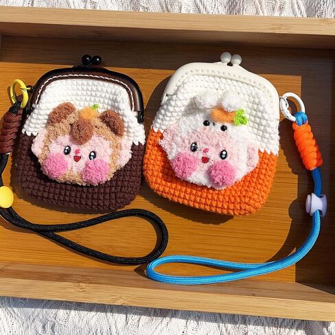Handmade Cute Bear Ladies Coin Purse Wrist Wallet Mini Kiss Lock Coin Pouch Ideal Portable Coin Purse For Men And Women (bear bag) in Saudi Arabia