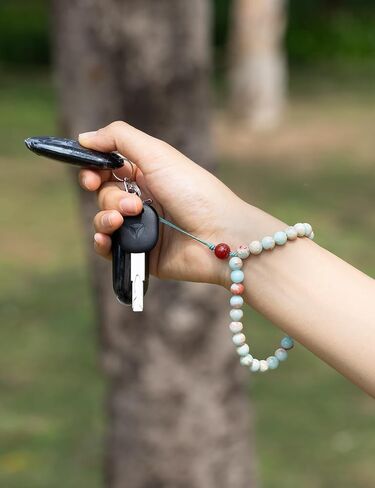 Handmade Natural Gemstone Beaded Charm Cell Phone Camera Lanyard, Stanley Cup Accessories, Wrist Strap, Phone Chain String, Keychain Decor for Wallet (Shoushan Stone A) in Saudi Arabia