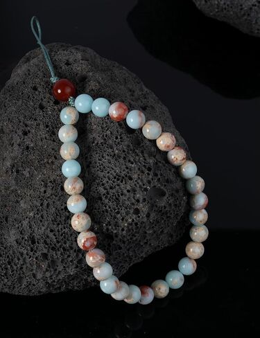 Handmade Natural Gemstone Beaded Charm Cell Phone Camera Lanyard, Stanley Cup Accessories, Wrist Strap, Phone Chain String, Keychain Decor for Wallet (Shoushan Stone A) in Saudi Arabia