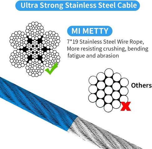 Tie Out Cable for Dogs,30FT Dog Leads,Heavy Duty Dog Tie Out Cable for Large Dogs Up to 125lbs,Durable Dog Runner Tether Line for Outdoor,Yard in Kuwait
