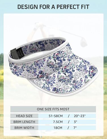Soneven Womens Sport Visor Adjustable Lightweight Golf Visor UV Protection Running Cap Tennis Hats in Saudi Arabia