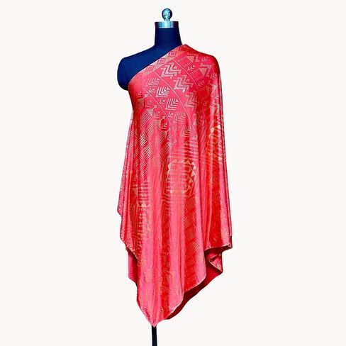 التصميم الأصلي Retro 20's Fashion Milk Silk Plick Image Hot Gold Gold Assuit Phoil Print Ladies Party Beach Sun Sun Dickf Shaw Making Cloth (黑银色) in Kuwait