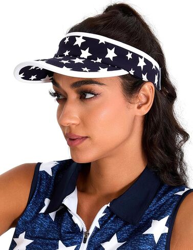 Soneven Womens Sport Visor Adjustable Lightweight Golf Visor UV Protection Running Cap Tennis Hats in Saudi Arabia
