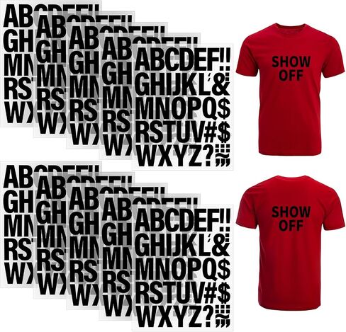 10 Sheets 440 Pieces Iron on Letters for Clothing, 2 Inch Heat Transfer Letters, White Iron on Vinyl Letters with A-Z PU Alphabets Sticker for Fabric, Jersey T-Shirt Printing DIY Craft in Saudi Arabia
