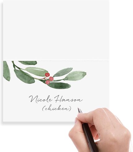 مجموعات Bliss Collections Greenery Watercolor Place Cards لحضور حفل زفاف أو حفلة ، وبطاقات مكان للجلوس للطاولات ، وسجلت لسهولة الطي ، و 50 حزمة ، و 2 × 3.5 بوصة in Saudi Arabia