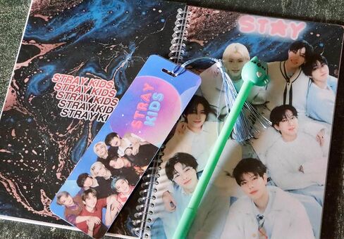 Kpop Stray Lined Notebook Spiral Bound 6x9, K-Pop Gifts For Teens, Cute School Supplies Aesthetic Writing Journal A5 Stationery Set For Women With Matching Bookmark & Pen (Stay) in Saudi Arabia