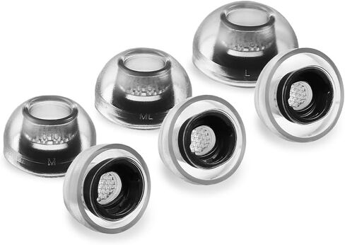 AZLA SednaEarfit Crystal لهاتف Galaxy Buds 3 Pro - أطراف أذن Galaxy Buds Pro 3 - أطراف أذن من السيليكون الفاخر لهاتف Samsung Galaxy Buds 3 Pro - معتمدة من SMAPP - إلغاء الضوضاء (لؤلؤي شفاف، S-MS-M) in Kuwait