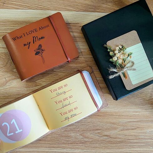Handmade Leather What I Love About You Mom Journal Book to Fill In – Pocket Size Sentimental Gift for Mom, Mother, Stepmother – Cute Fill in the Blank Love Mom Book for Mother’s Day, 50 Prompts in Saudi Arabia