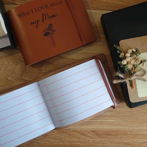 Handmade Leather What I Love About You Mom Journal Book to Fill In – Pocket Size Sentimental Gift for Mom, Mother, Stepmother – Cute Fill in the Blank Love Mom Book for Mother’s Day, 50 Prompts in Saudi Arabia