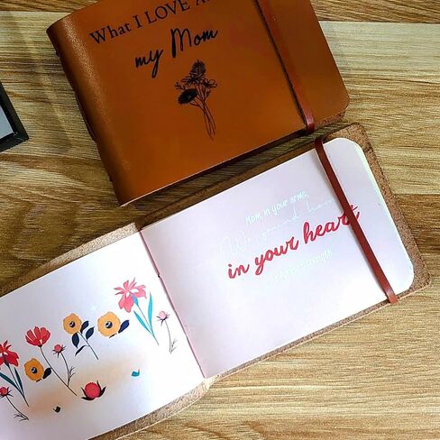 Handmade Leather What I Love About You Mom Journal Book to Fill In – Pocket Size Sentimental Gift for Mom, Mother, Stepmother – Cute Fill in the Blank Love Mom Book for Mother’s Day, 50 Prompts in Saudi Arabia
