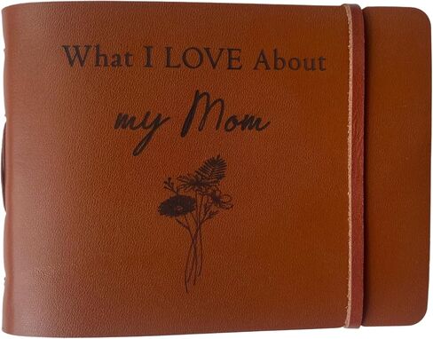Handmade Leather What I Love About You Mom Journal Book to Fill In – Pocket Size Sentimental Gift for Mom, Mother, Stepmother – Cute Fill in the Blank Love Mom Book for Mother’s Day, 50 Prompts in Saudi Arabia
