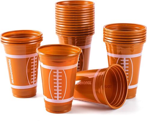 Joyin 24 PCS Football Plastic Cups ، 16oz يمكن التخلص من الكؤوس لكرة القدم بشكل كبير للحدث الرياضي ، لوازم حفلات كرة القدم ، زخارف حفلات الأدوات المائدة العطلات in Saudi Arabia