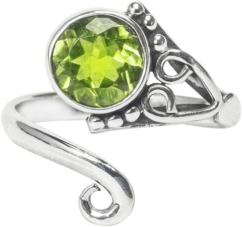 Adjustable Turquoise Stone Ring - 925 Sterling Silver Statement Ring For Girl Women Size US 4 5 6 7 8 9 in Kuwait