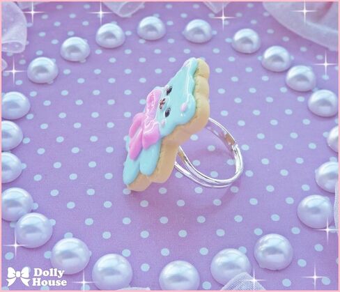 Kawaii Sweet Bear Mint Sugar Cookie Ring by Dolly House in Saudi Arabia