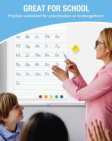 Magnetic Graph Paper for Whiteboard: 17.5x24 Inches Dry Erase Grid XY Coordinate Plane for White Board - Grid Magnetic Board with Markers, Magnets, Eraser for Teacher Math Classroom Must Have in Saudi Arabia