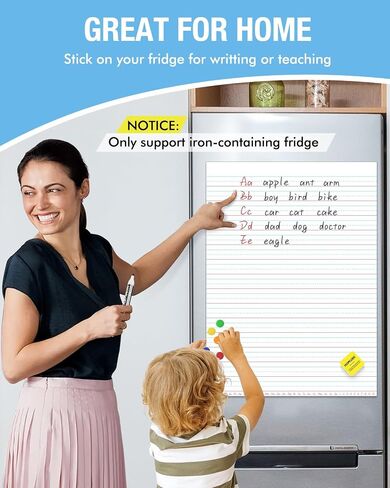 Magnetic Graph Paper for Whiteboard: 17.5x24 Inches Dry Erase Grid XY Coordinate Plane for White Board - Grid Magnetic Board with Markers, Magnets, Eraser for Teacher Math Classroom Must Have in Saudi Arabia