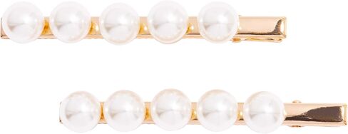 L. Erickson Etta Pearl Pinch Clip 2 -Pack - Cream Pearl/Gold in Kuwait