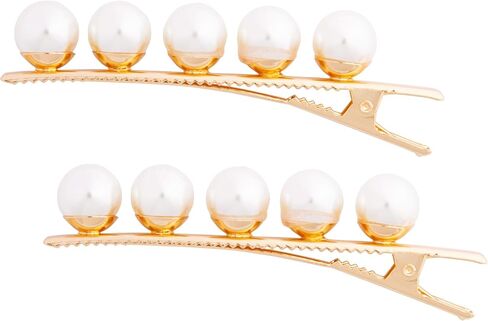 L. Erickson Etta Pearl Pinch Clip 2 -Pack - Cream Pearl/Gold in Kuwait