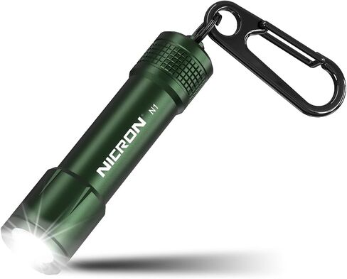 NICRON EDC Keychain Flashlight N1 Mini LED Light with AAA Battery, Portable Mini Light IPX7 Waterproof Build for Outdoor Camping etc. in Saudi Arabia